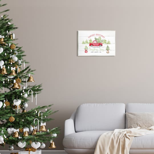 Stupell Industries Farm Fresh Christmas Trees Seasonal Wall Plaque Art